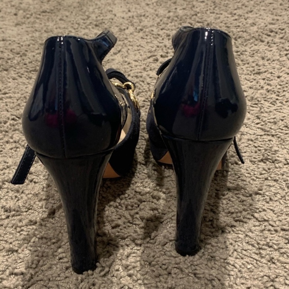 White House Black Market patent leather suede heel NWOT - Picture 4 of 5